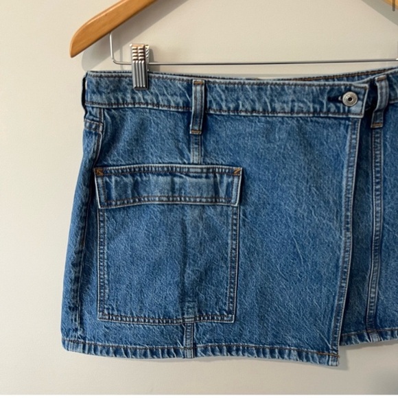 ABERCROMBIE MINI DENIM CARGO SKIRT SIZE 12 - Picture 8 of 11